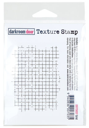 Darkroom Door Texture Cling Stamp 3"X2" - Grid