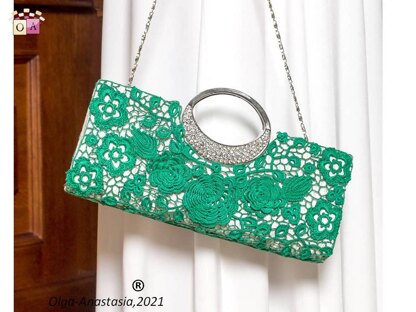 Lace emerald wedding bag