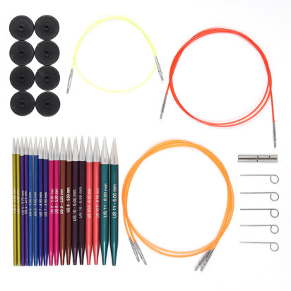Knitter's Pride Zing Normal Interchangeable Needle Tips (Deluxe Set - 9 pairs)