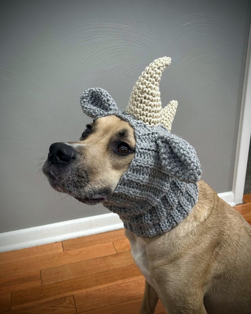 Dog Snood Crochet Pattern Rhino Dog Snood Crochet Pattern By