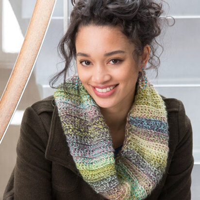 Anytime Cowl in Red Heart Boutique Treasure - LW4780 - Downloadable PDF