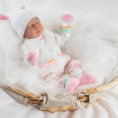 Premature baby bunny cardi set