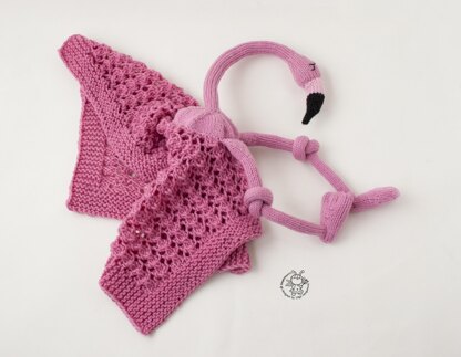 Flamingo Toy Baby Lace Blanket