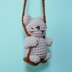 Swinging Gray Cat Car Hanging