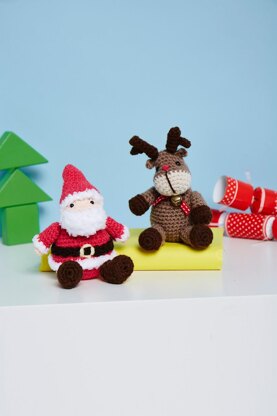 Santa & Reindeer Mini Dolls