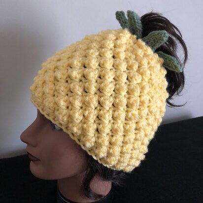 Pineapple Ponytail Messy Bun Hat