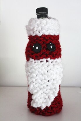 Knitted Santa Bottle Holder