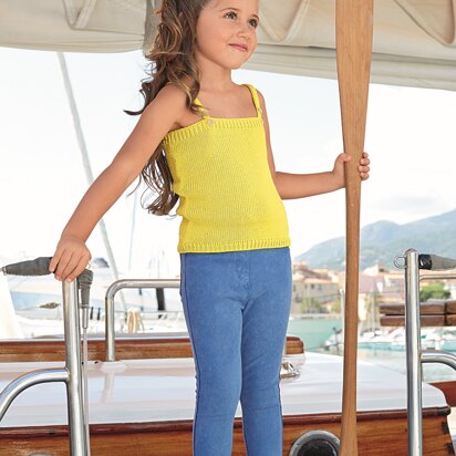 Girls Adjustable Strap Top in Bergere de France Coton Fifty - 67531-05 - Downloadable PDF