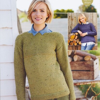 Stocking Stitch & Garter Stitch Jumper in Stylecraft Alpaca Tweed Chunky - 9207