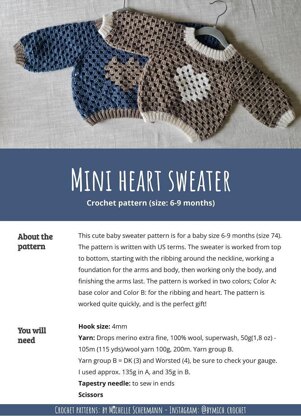 Mini heart sweater