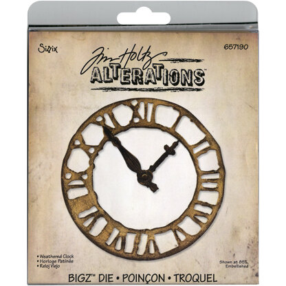 Sizzix Bigz Die By Tim Holtz 5.5"X6" - Weathered Clock