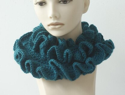 Boho Ruffle Cowl Scarf