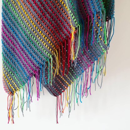 Rainbow Through the Storm Crochet Blanket Crochet pattern by Melly