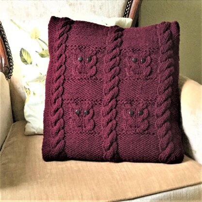 Owls and Cables Cushion