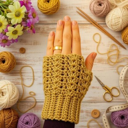 Crochet Fingerless Gloves Pattern | Easy PDF + Video Tutorial | Cozy Winter Mittens for Beginners