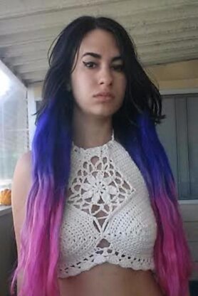 Cosmos High Neck Halter Top
