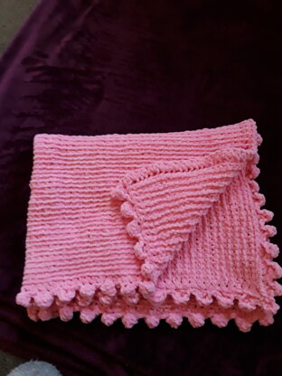 Crib/pram blanket - Tunisian Crochet