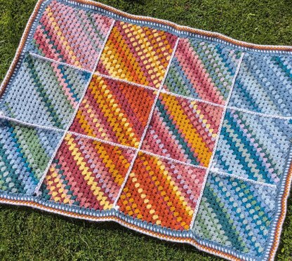 Rainbow Stripes Temperature Blanket
