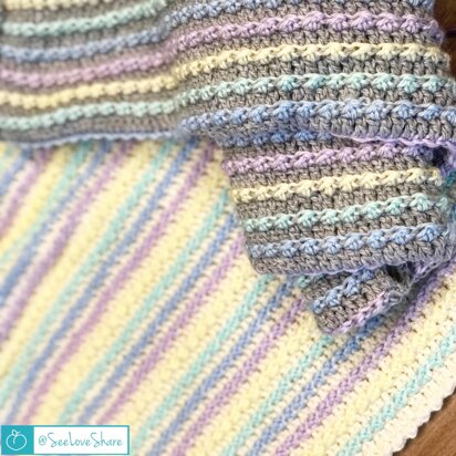 Pastel Striped Baby Blanket