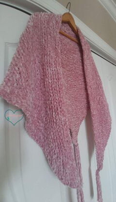 Easy Beginner Knit Shawl - Soft as Velvet Knitting pattern by Lena