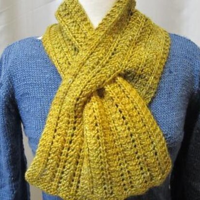 Rocky Road Keyhole Scarf - knitting pattern