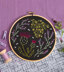 Hawthorn Handmade Highland Heathers Black Printed Embroidery Kit