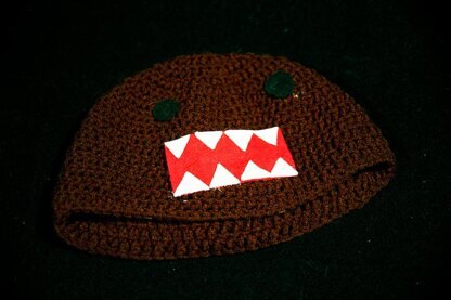 Crochet Domo Kun Beanie Hat Pattern