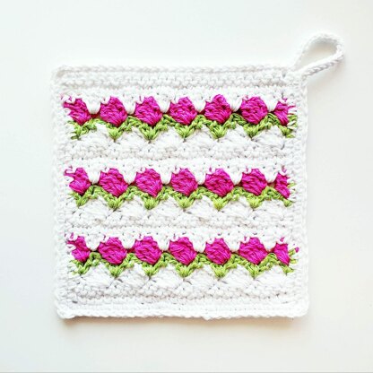 Tulip Stitch Dishcloth