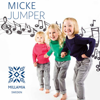 "Micke Jumper" - Sweater Knitting Pattern in MillaMia Naturally Soft Merino