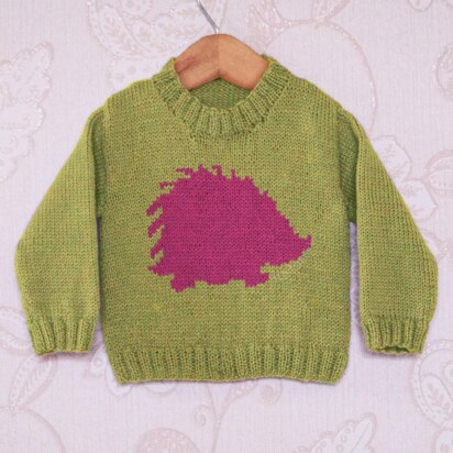 Intarsia - Hedgehog Silhouette Chart - Childrens Sweater