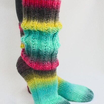 Dance All Night Slouch Socks - knitting pattern