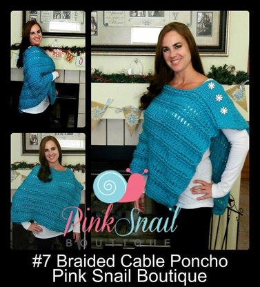 Braided Cable Poncho