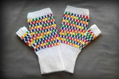 Color Drops Fingerless Gloves