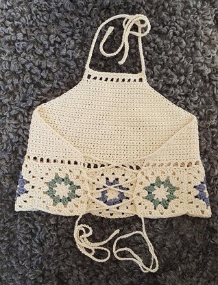 Hepatica Granny Top Crochet pattern by Hooked by Anna