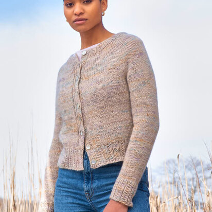 Fryda Cardigan in Berroco Aerial and Ultra Wool - Downloadable PDF