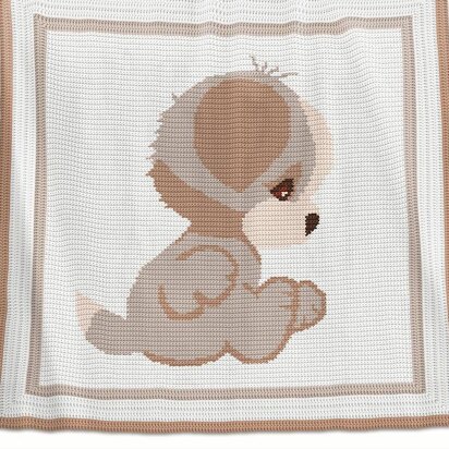 CROCHET Baby Blanket - Puppy