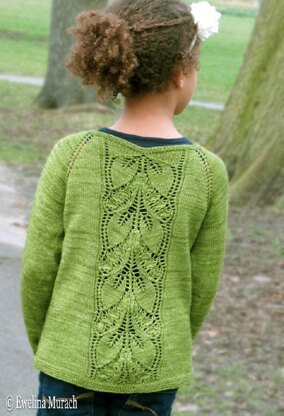 Leaf Cardigan - Top Down Raglan Knitting Pattern by TheKnitStitch