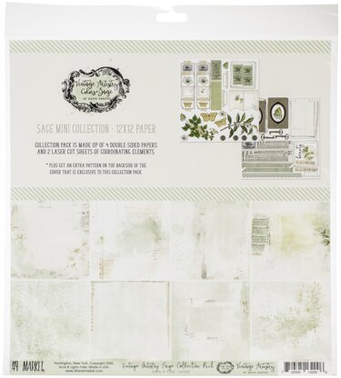 49 And Market Collection Pack 12"X12" - Vintage Artistry Sage