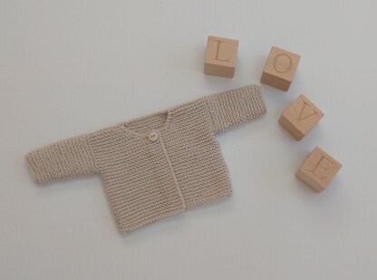 Simple Premature Baby Cardigan