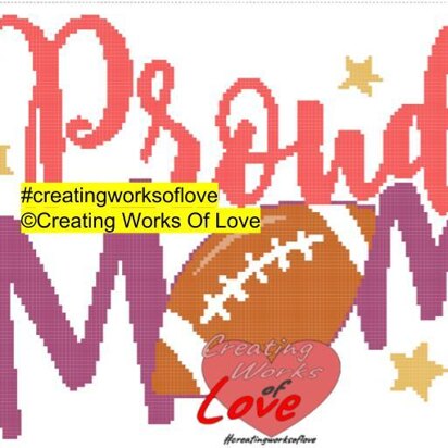 Proud Football Mom Stitch Graph
