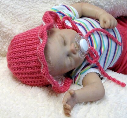 RUFFLED BABY BONNET