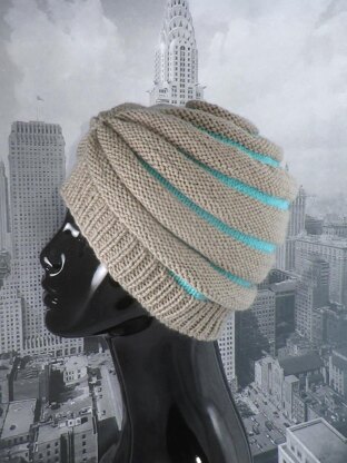 Stripe Beehive Turban Hat