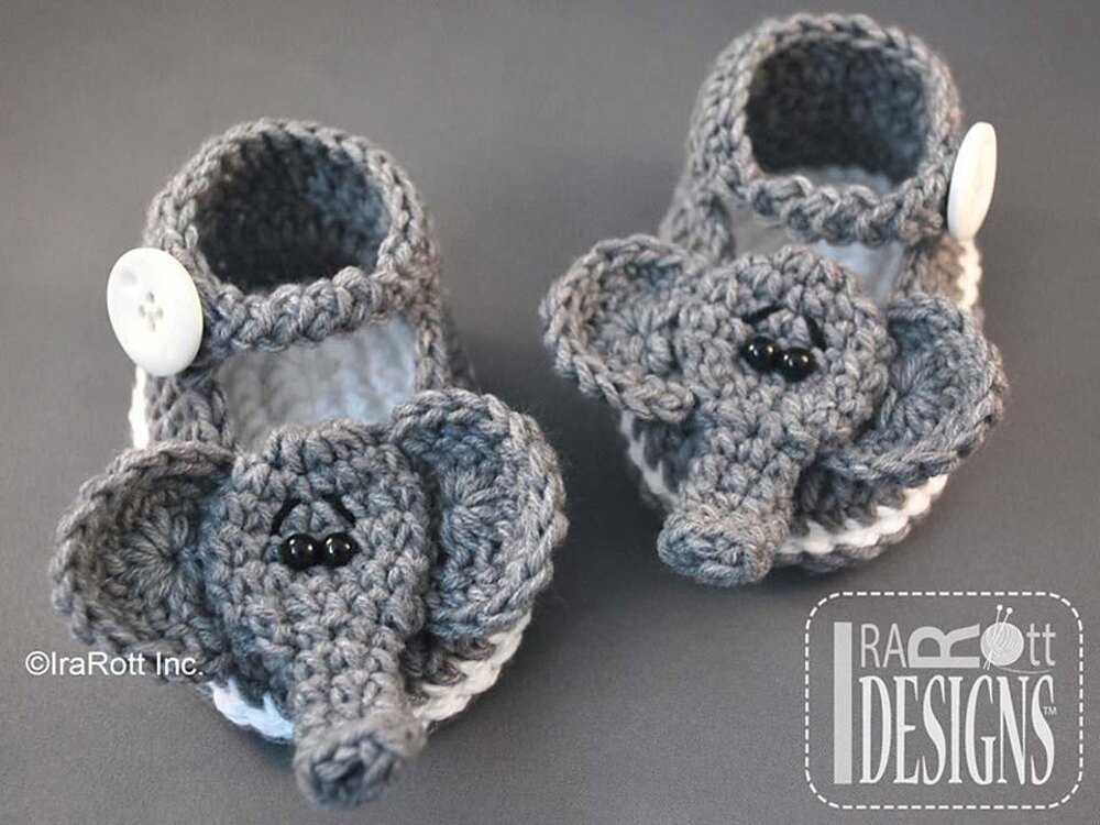 Elephant 2025 baby booties