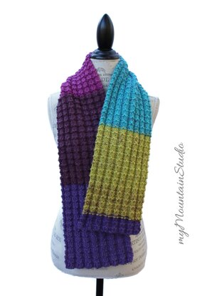 POP Color Block Knit Scarf