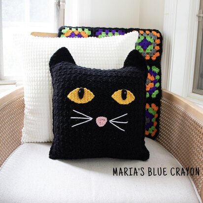 Black Cat Pillow