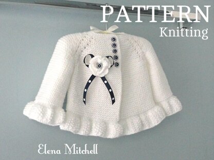 Pattern Baby Girl Knitting Cardigan Camila