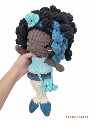 Ola - Mermaid Crochet Pattern, Plushie Mermaid