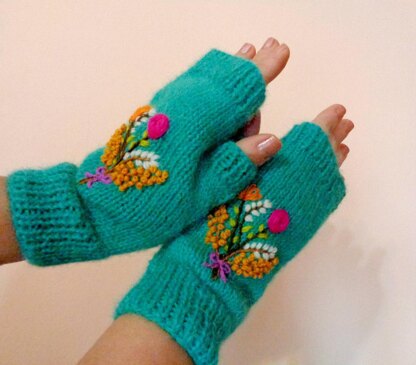 Wildflowers Mittens Gloves