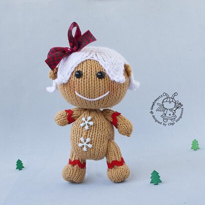 Gingerbread doll - knitting pattern