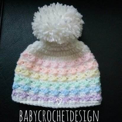 Rainbow Bobble Hat